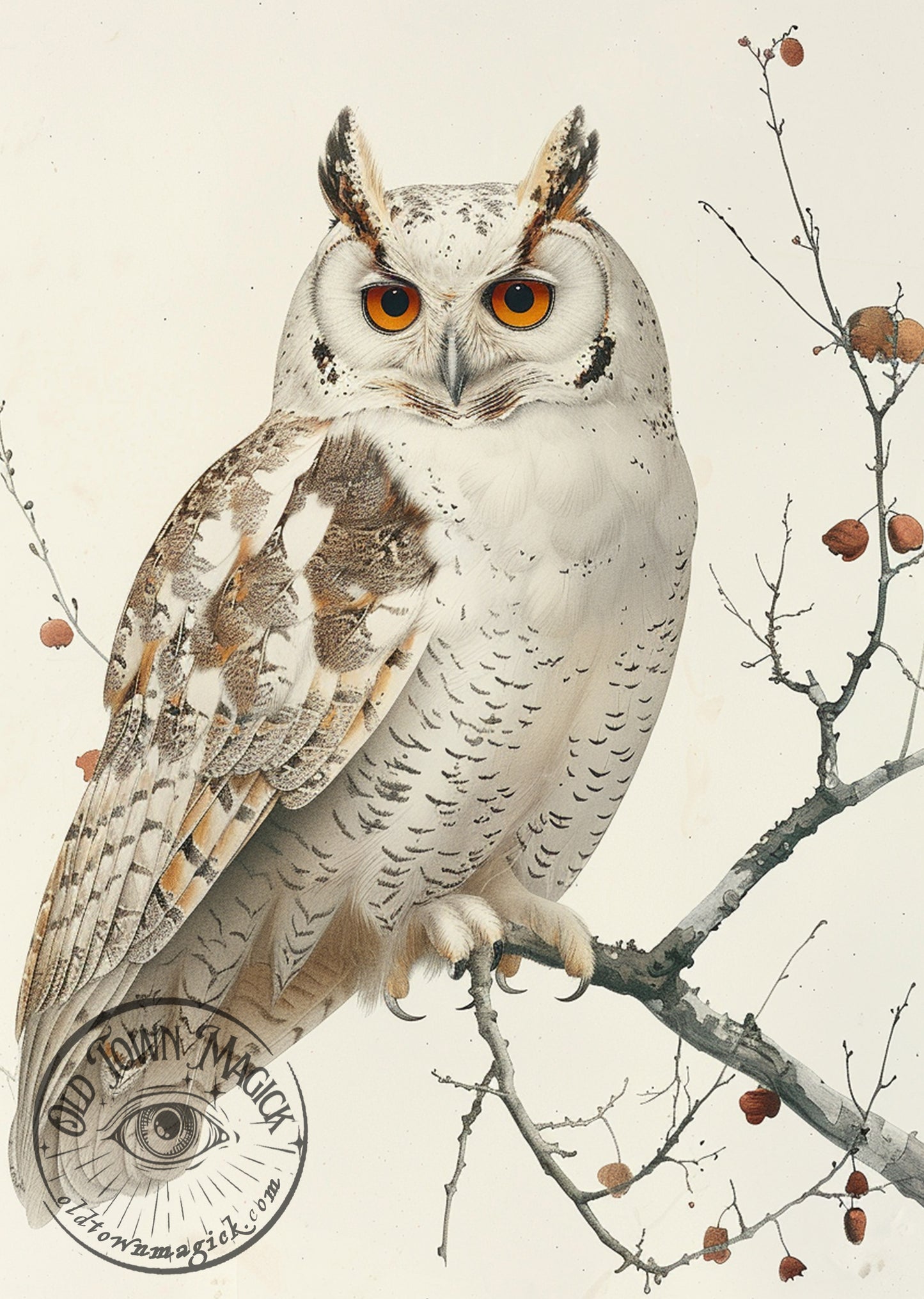 Tawny Owl Esoteric Occult Wall Art Print