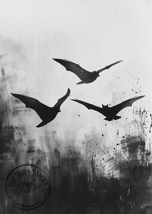 Bat Trio Esoteric Occult Wall Art Print