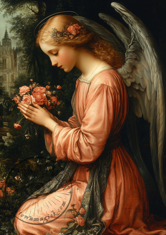 Angel With Roses