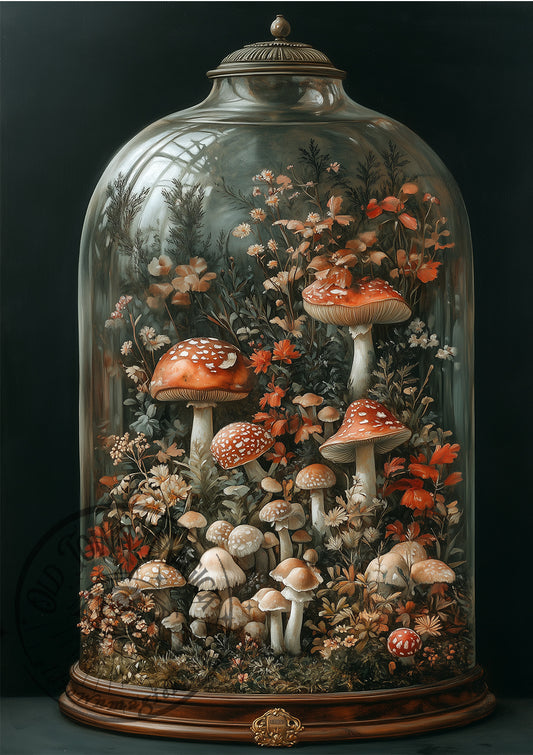 Autumn Fungi Belljar