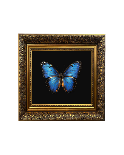 Blue Morpho Butterfly, Framed Square Print (15cm x 15cm)