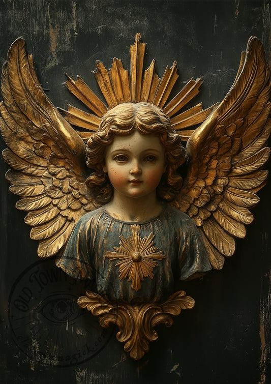 Cherub With Sunburst