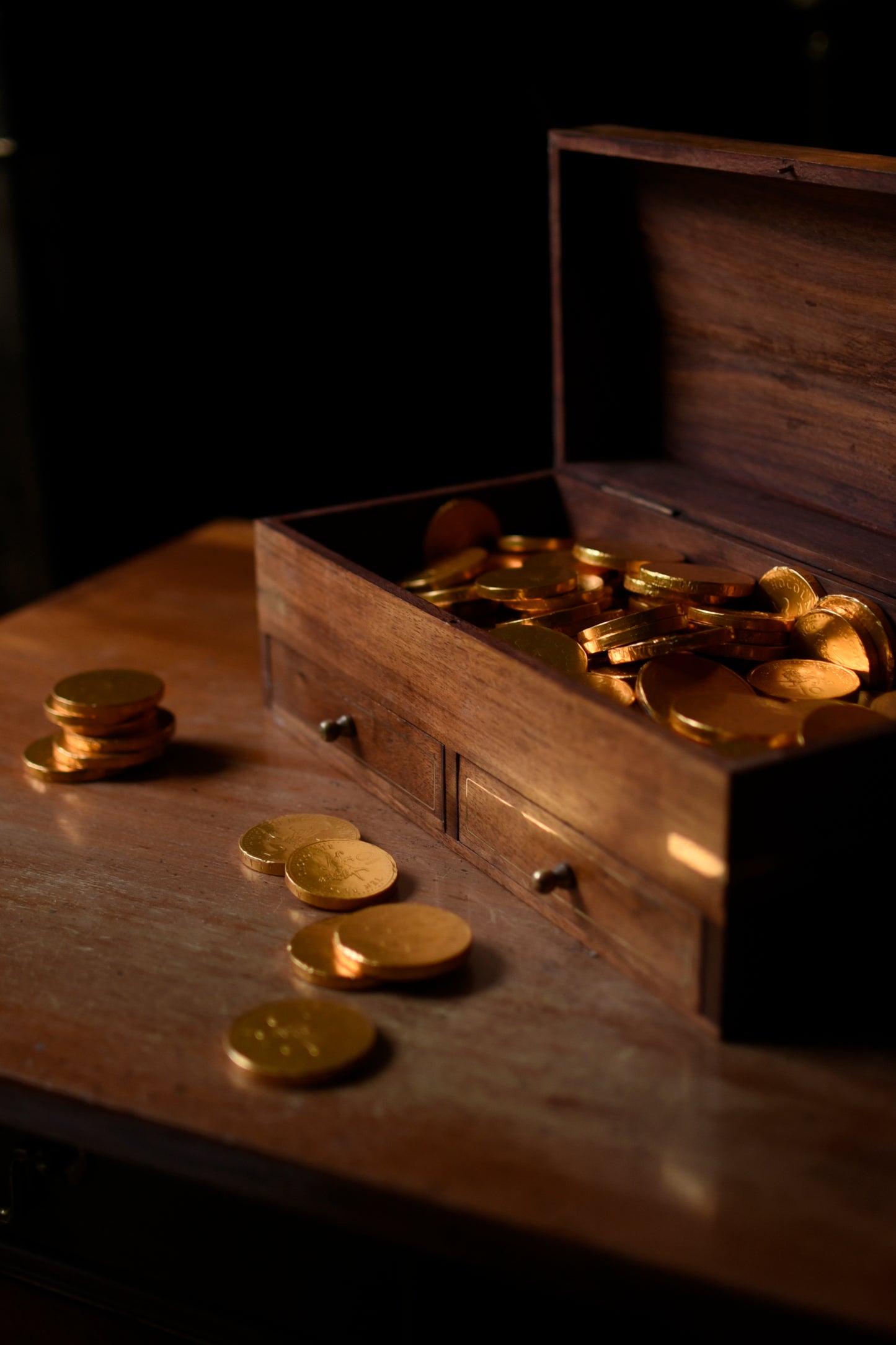 Vintage Chest With Two Drawers & Brass Detailing