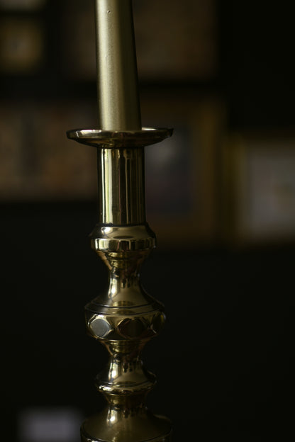 Antique Brass Candle Sticks (Pair)