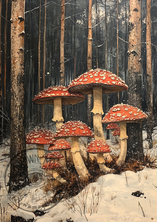 Fly Agaric In Snow 2