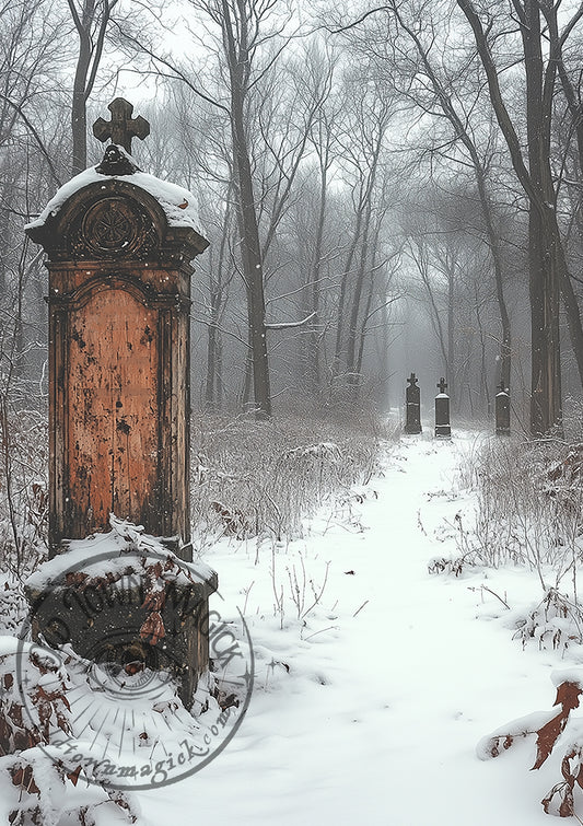 Gravestones In The Snow 2