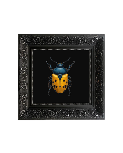 Hercules Beetle (Dynastes hercules), Framed Square Print (15cm x 15cm)