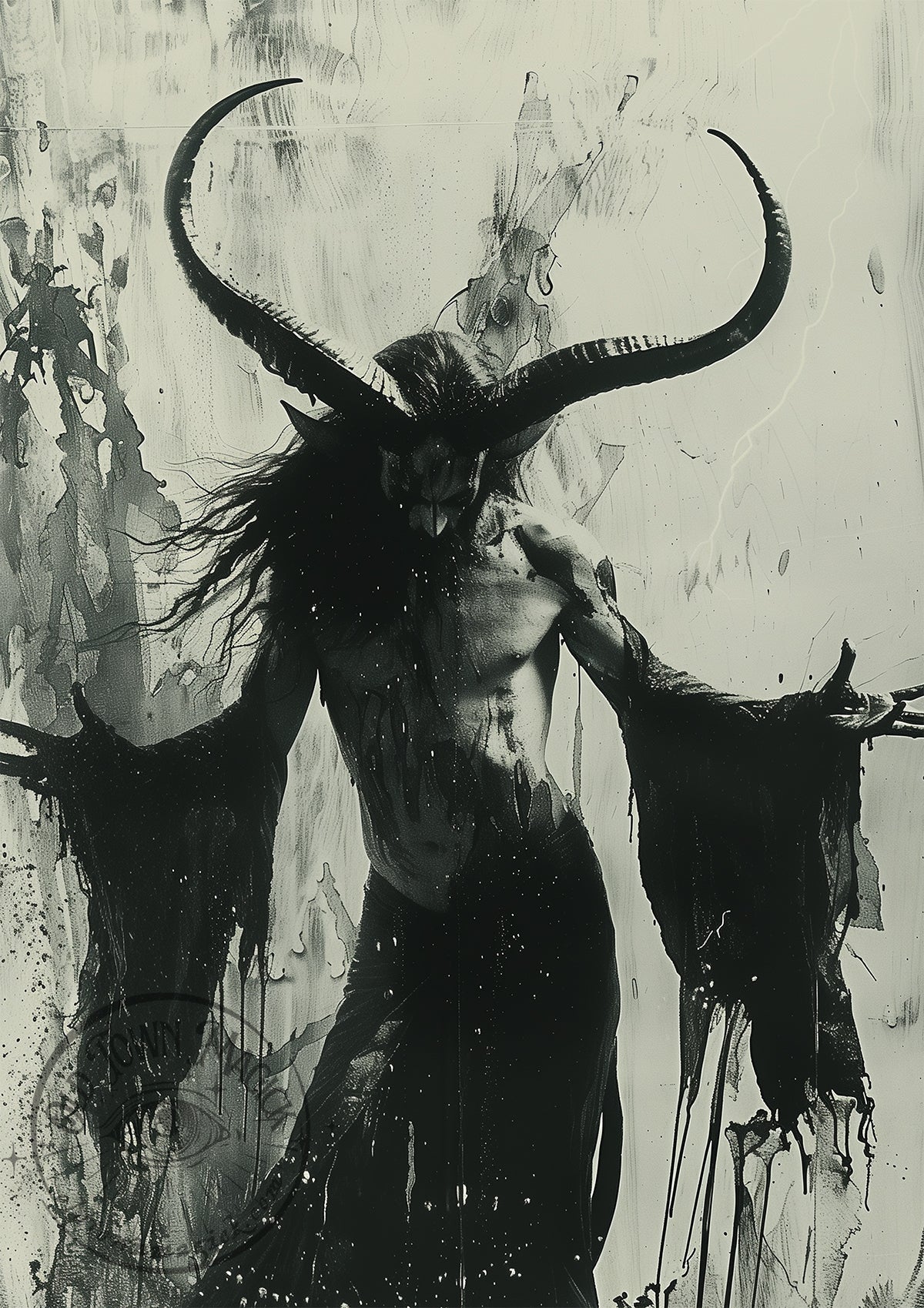 Horned Man 2 Wall Art Print