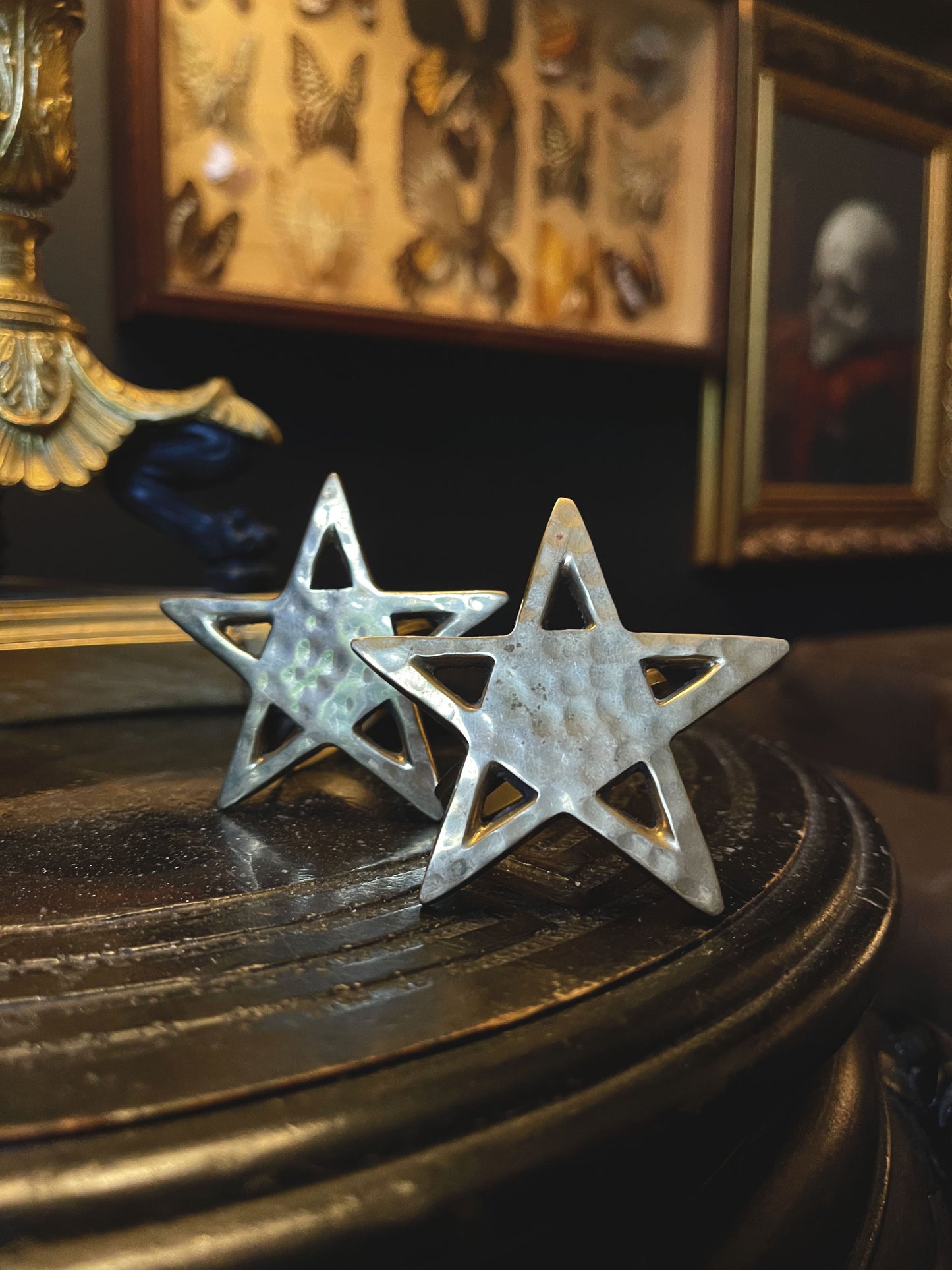 2 Vintage Pentacle/Pentagram Napkin Rings