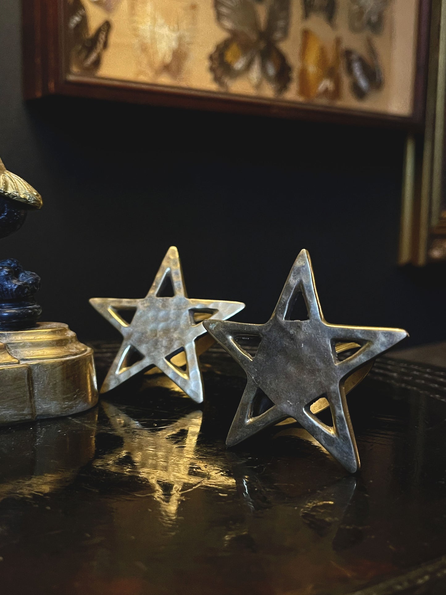 2 Vintage Pentacle/Pentagram Napkin Rings