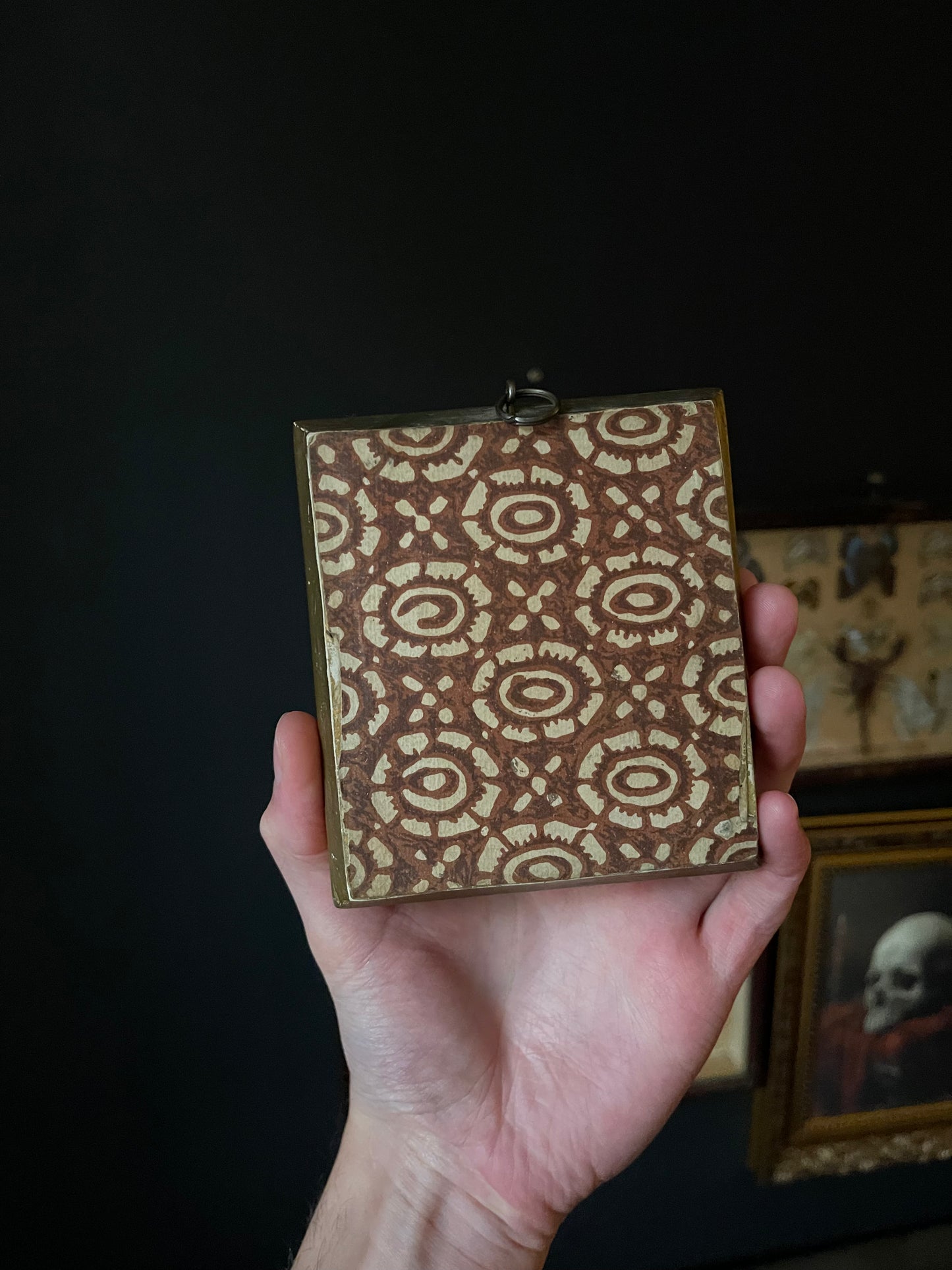 Antique Portrait Miniture in Gold Gilt Frame, Watercolour on Ivory