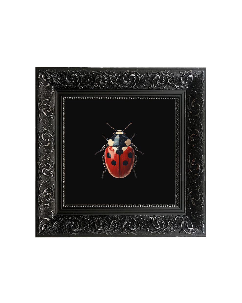 Ladybug, Framed Square Print (15cm x 15cm)