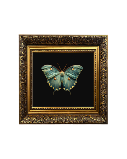 Luna Moth (Actias Luna), Framed Square Print (15cm x 15cm)