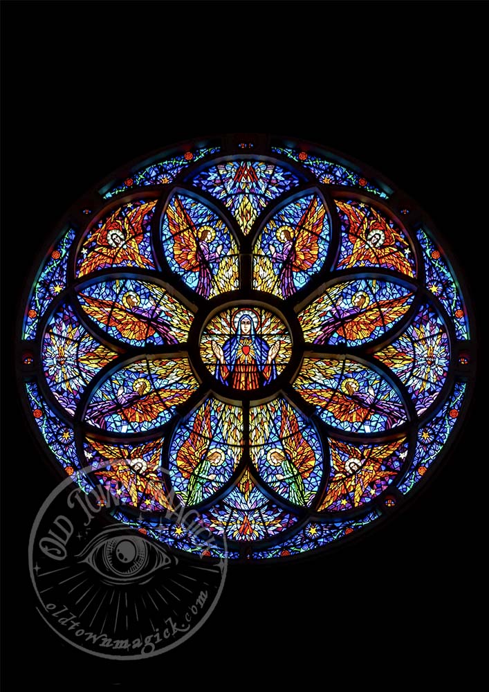 Gothic Rose Window Cathedral Occult Esoteric Wall Art Print