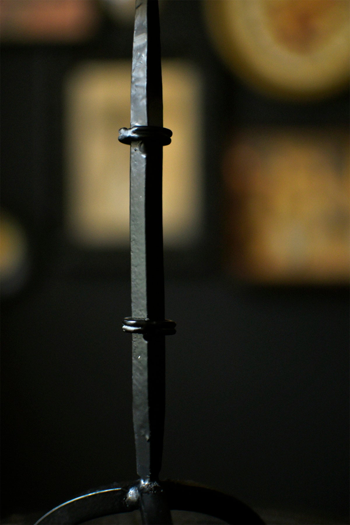 Black Metal Candlestick Torchère