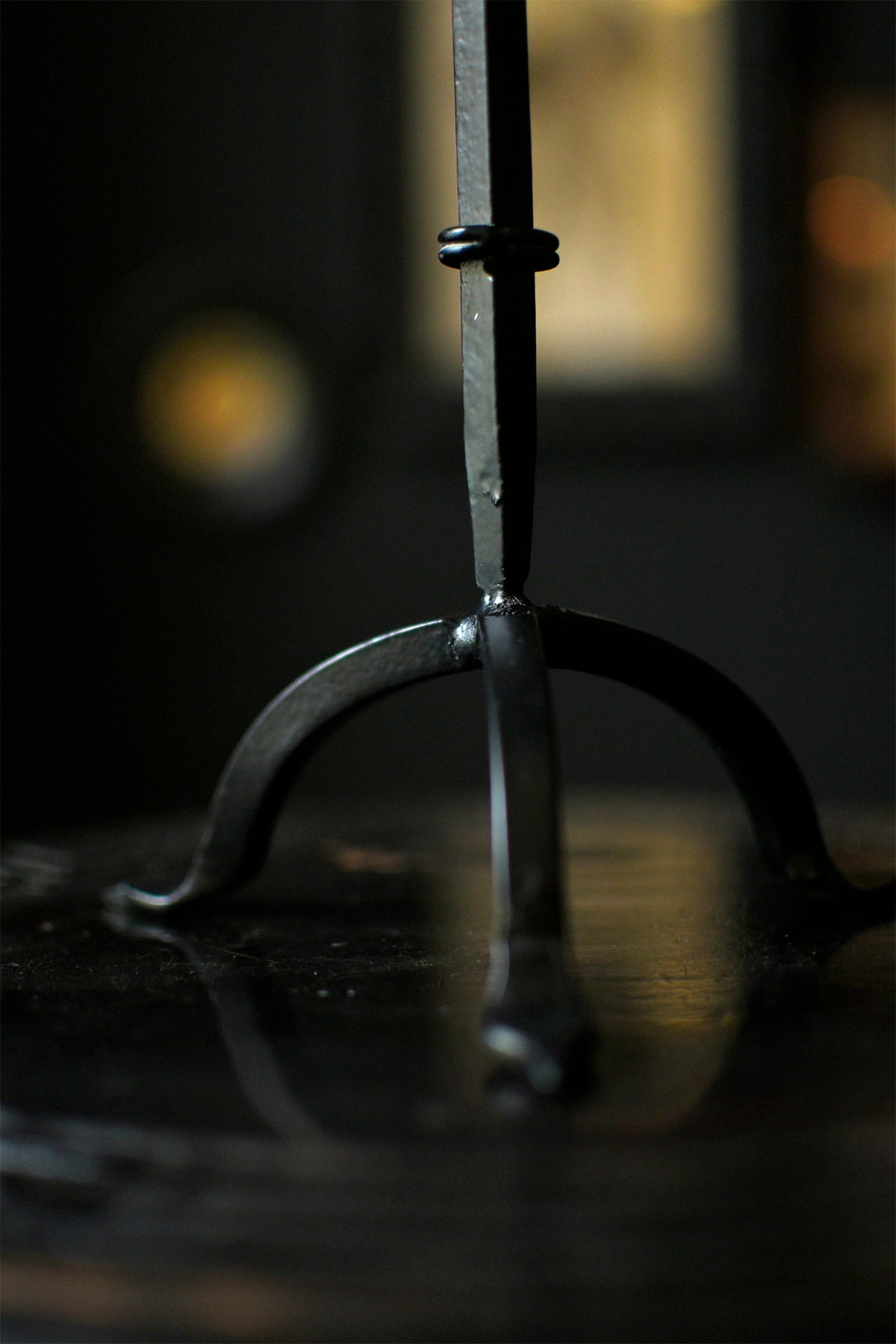 Black Metal Candlestick Torchère