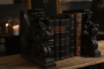 Antique Wooden Bookends