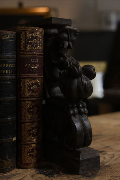 Antique Wooden Bookends