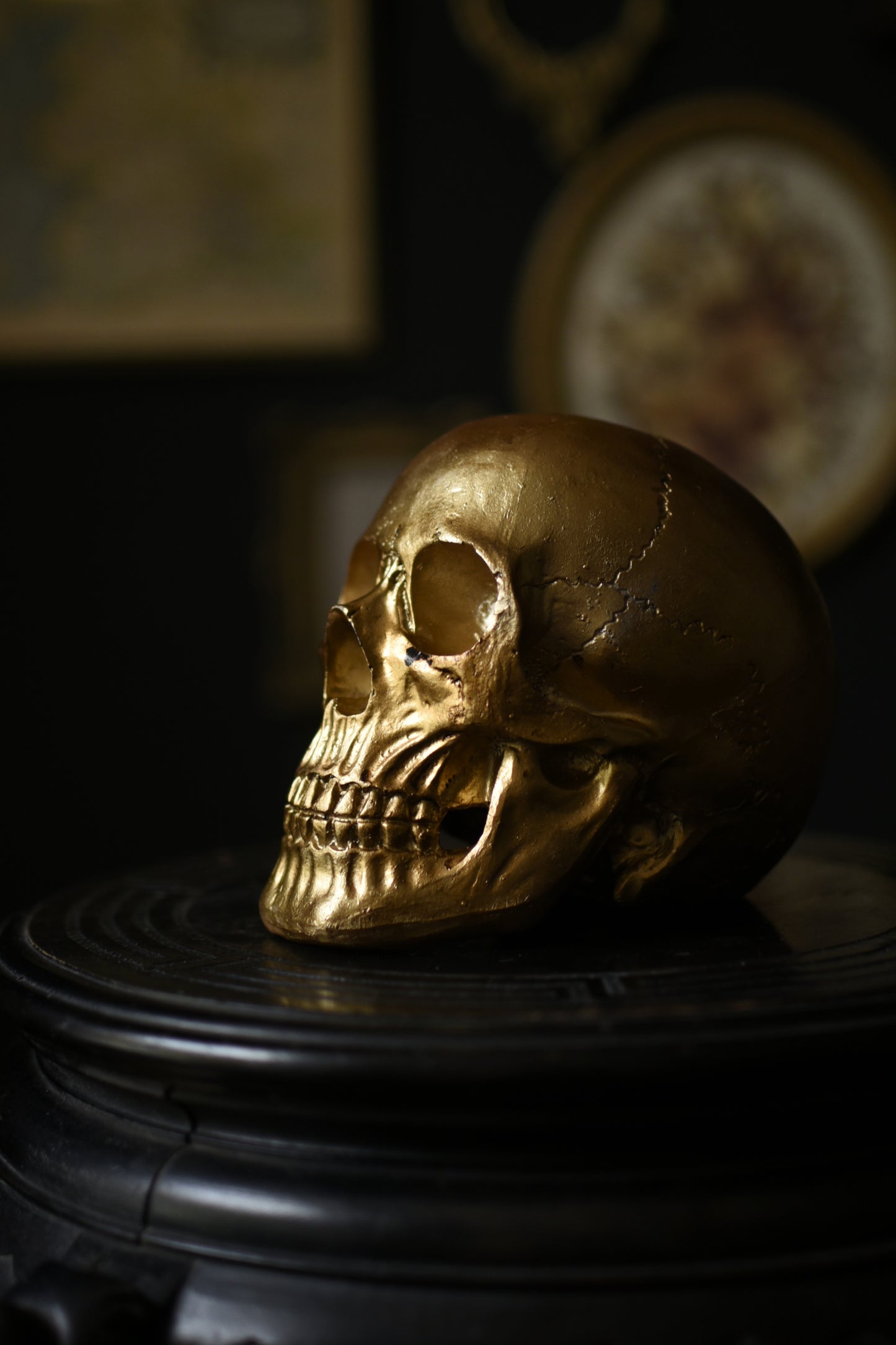 Gold Skull Ornament