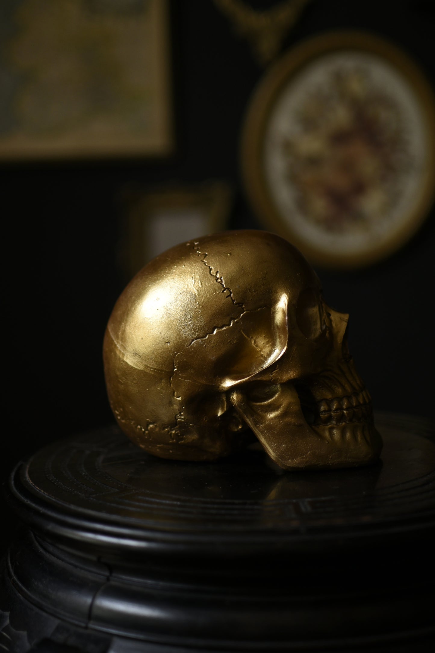 Gold Skull Ornament