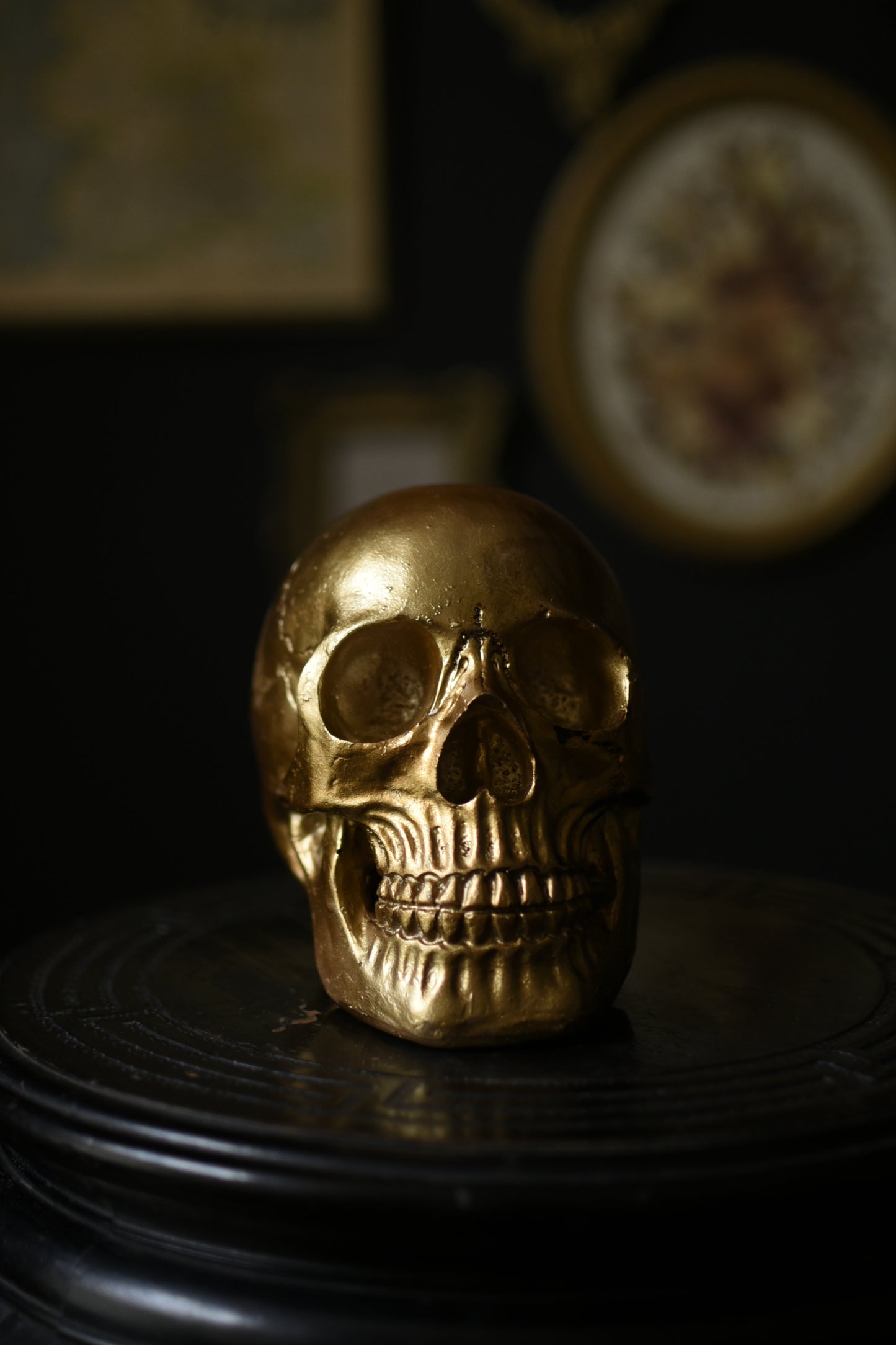 Gold Skull Ornament