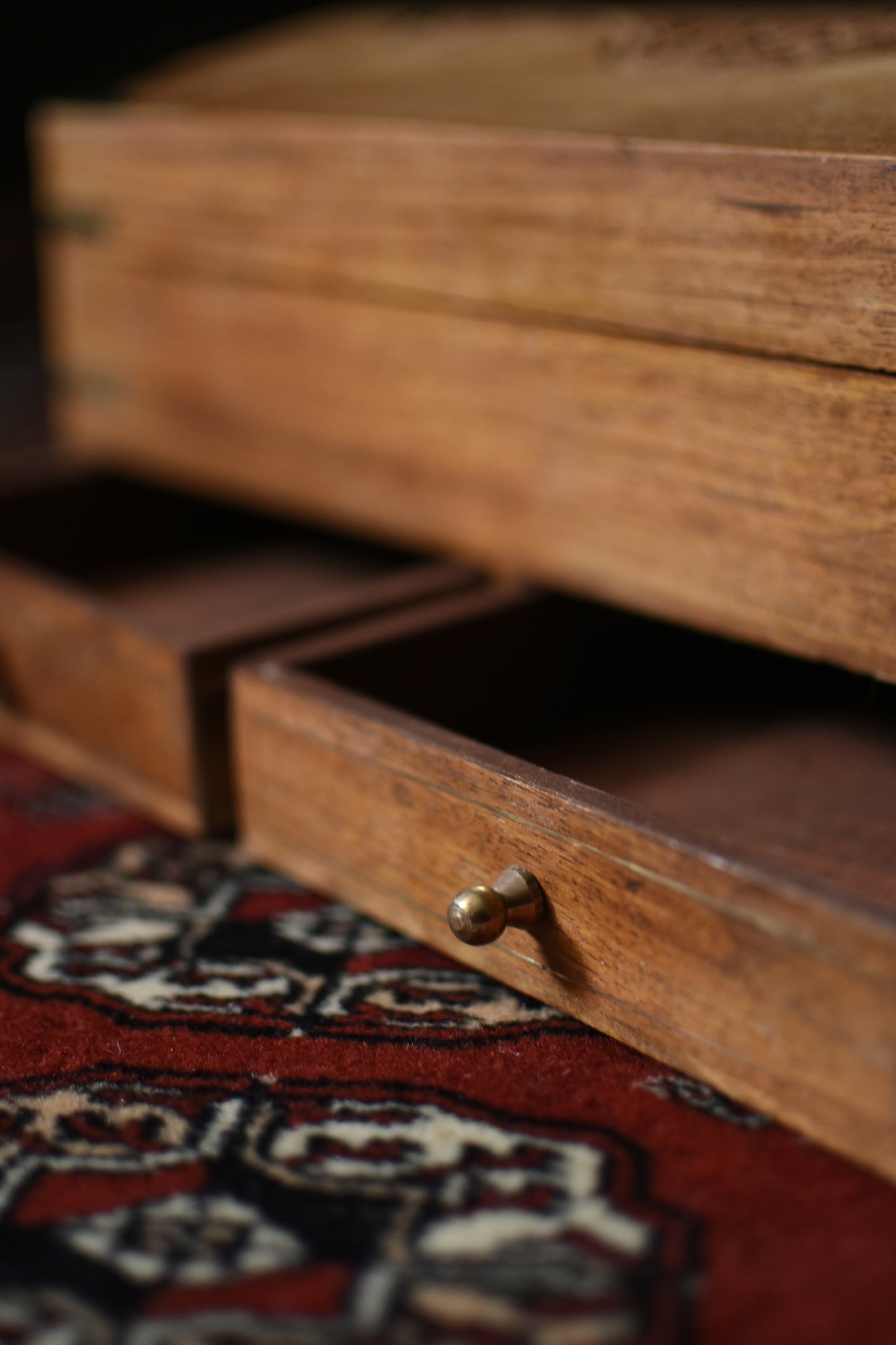 Vintage Chest With Two Drawers & Brass Detailing