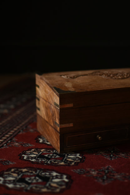 Vintage Chest With Two Drawers & Brass Detailing