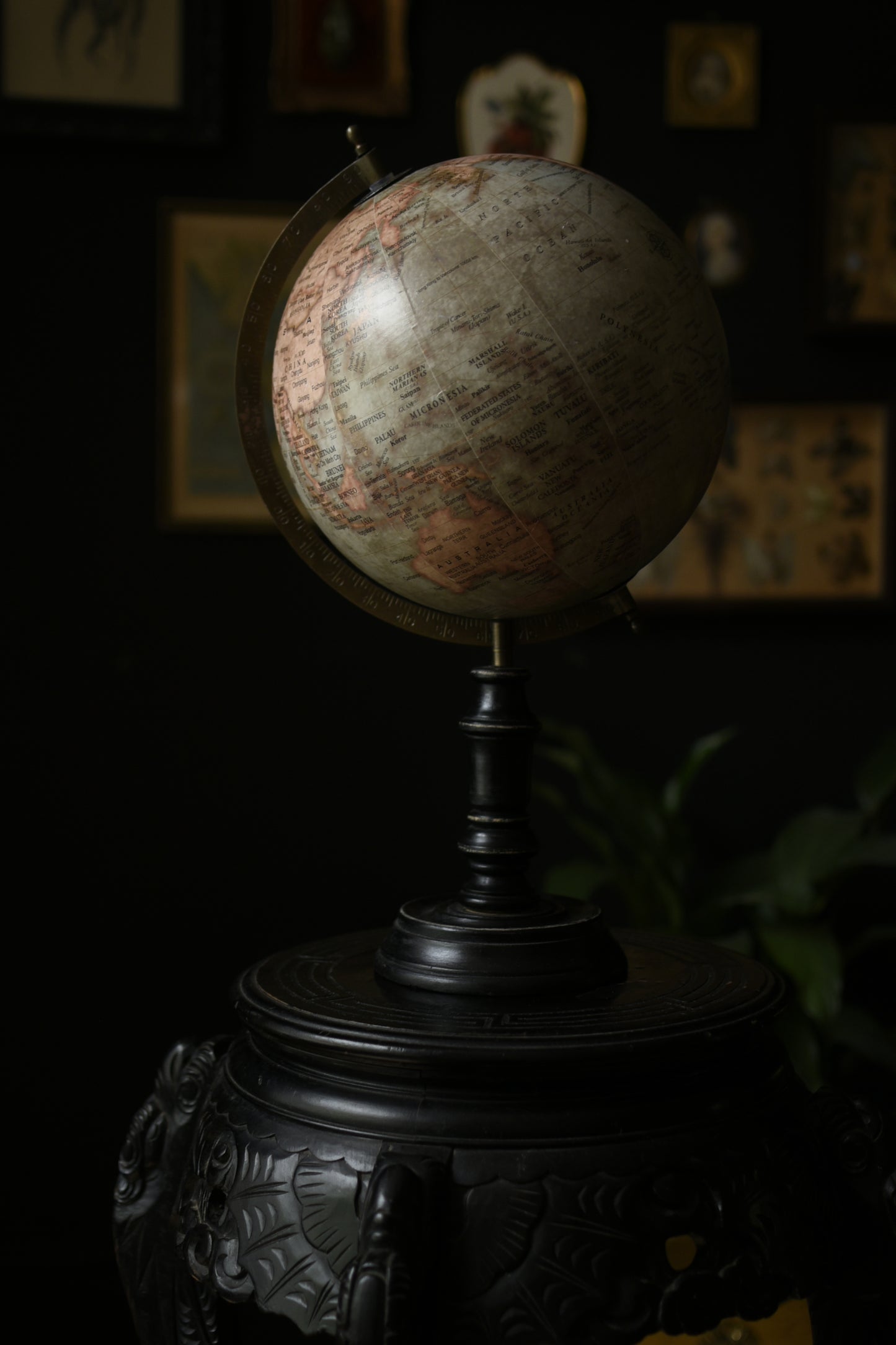 Small Dark Academia Style Table Globe