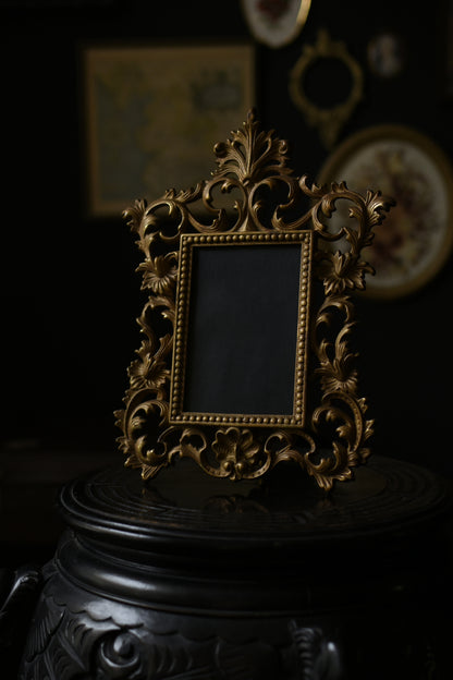 Antique Baroque Style Desk Standing Picture Frame