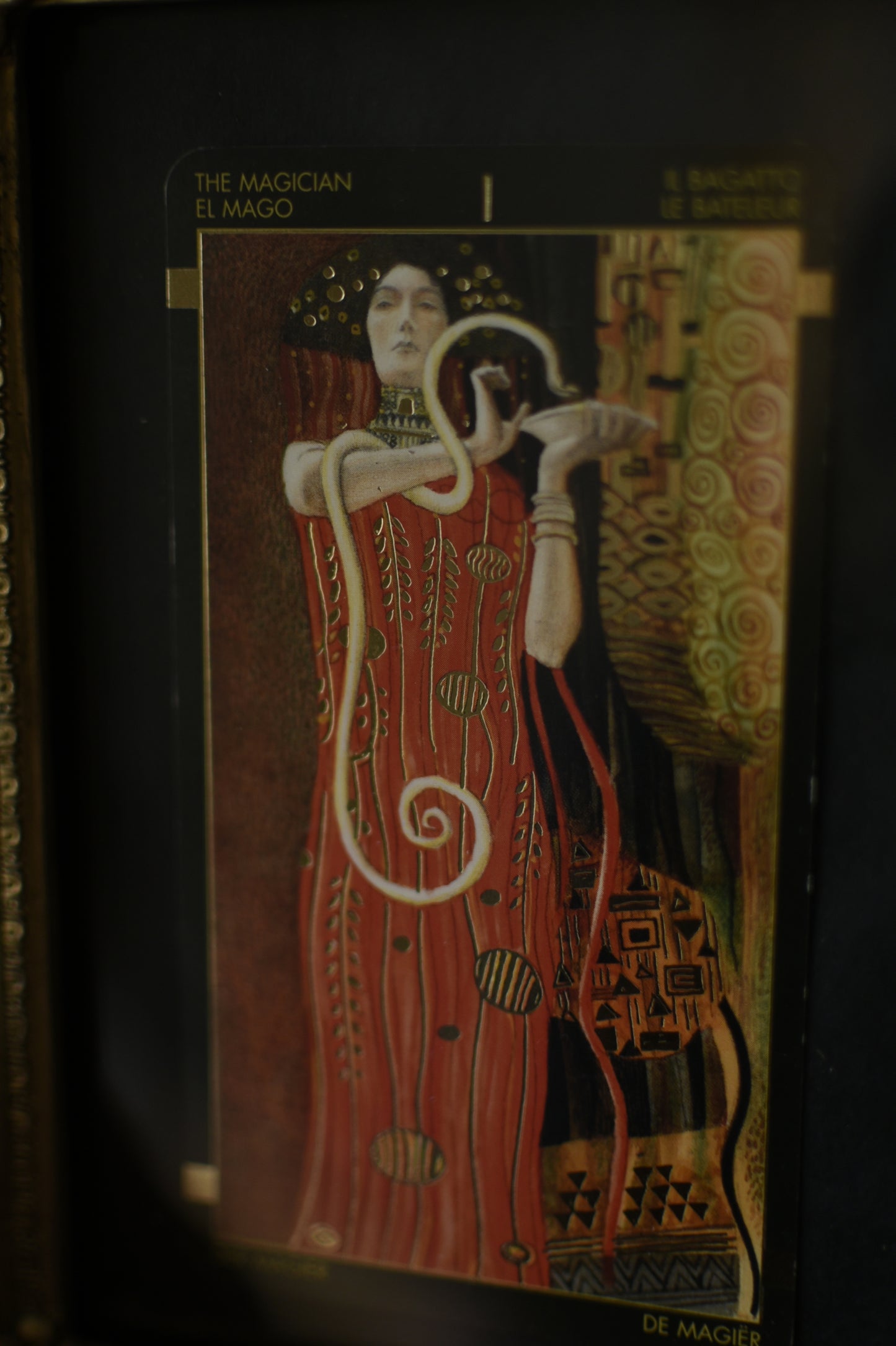 Gustav klimt Gold Foiled Tarot Art in Ornate Gold Frame (2)