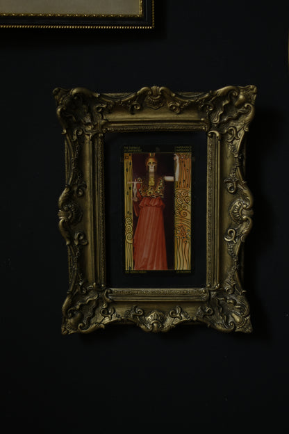 Gustav klimt Gold Foiled Tarot Art in Ornate Gold Frame (1)