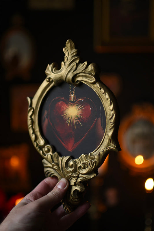 Heart Print In Heartshaped Frame