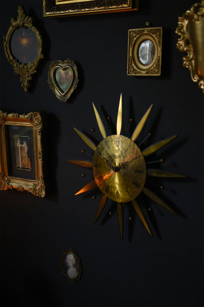 Vintage Sunburst Clock