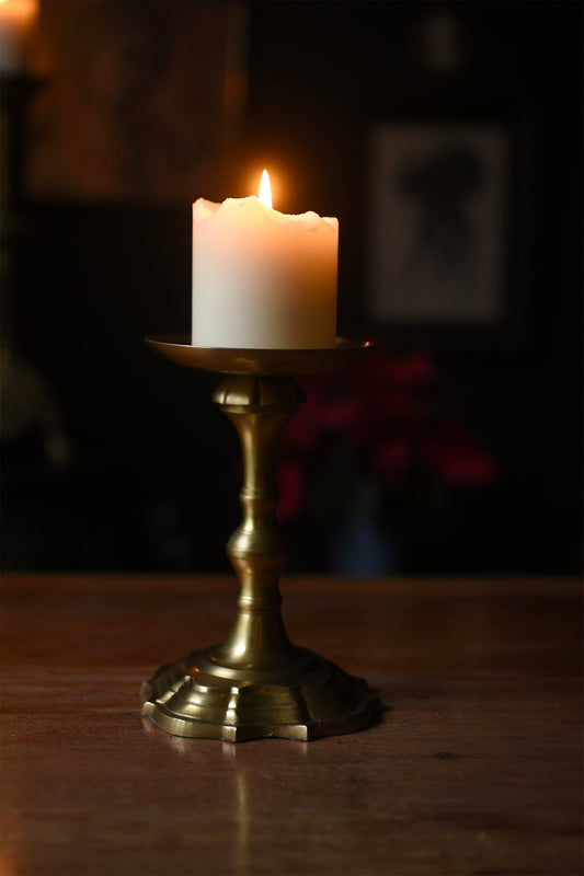 Gold Plinth Candlestick