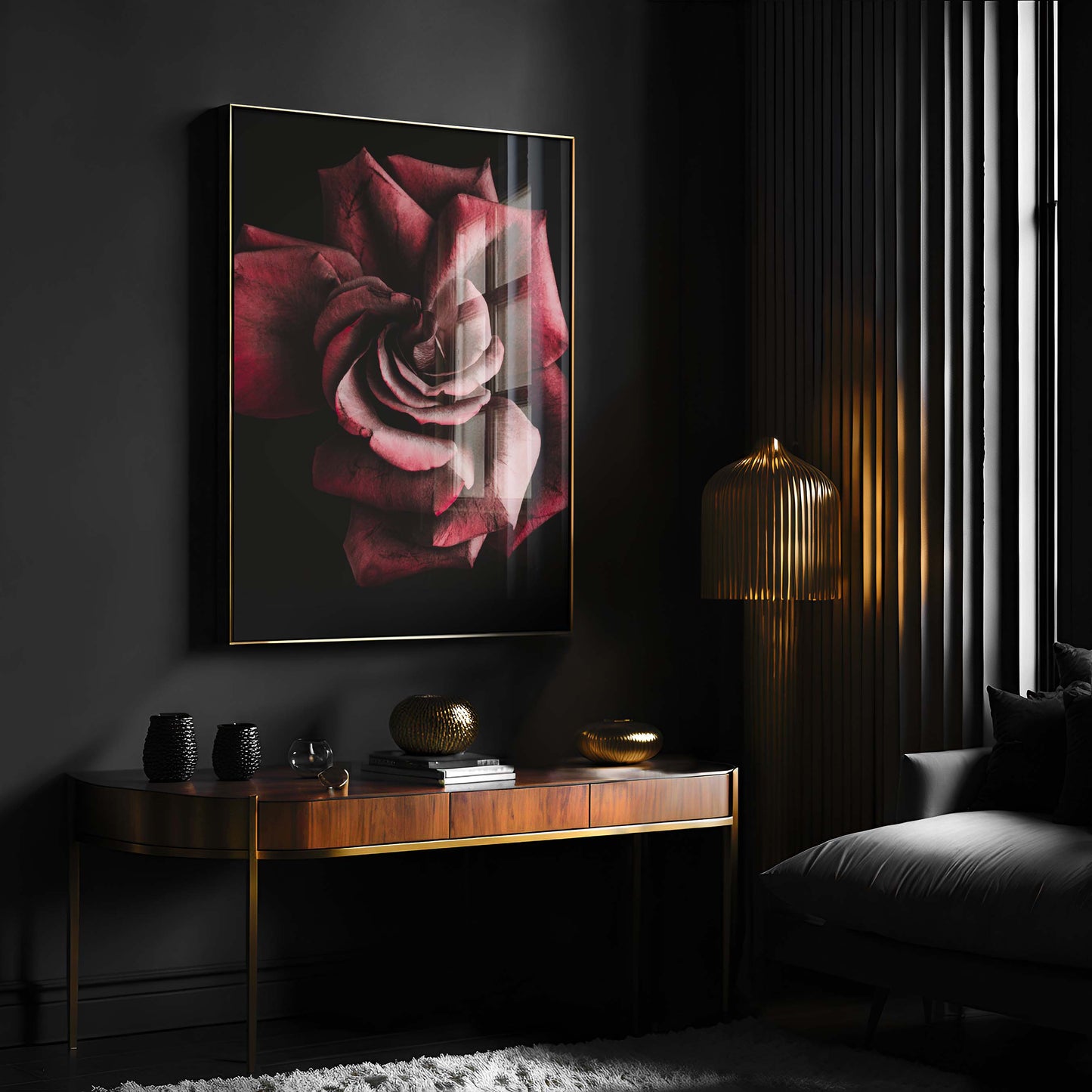 Gothic Rose Occult Esoteric Wall Art Print