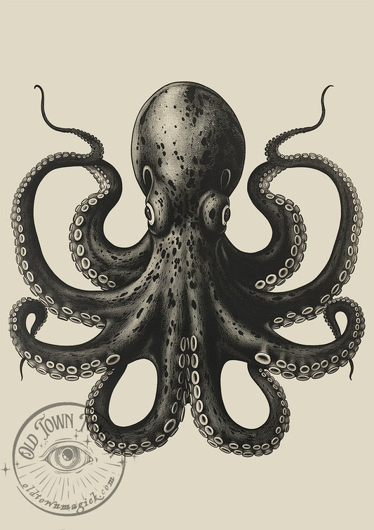 Vintage Octopus Wall Art Print