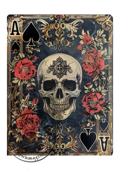 Ace Of Skulls Occult Esoteric Wall Art Print