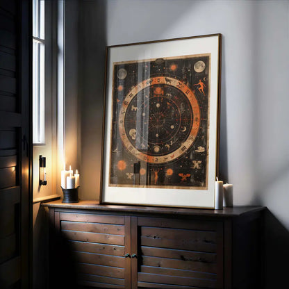 ’Astrology Chart’ Occult Esoteric Wall Art Print