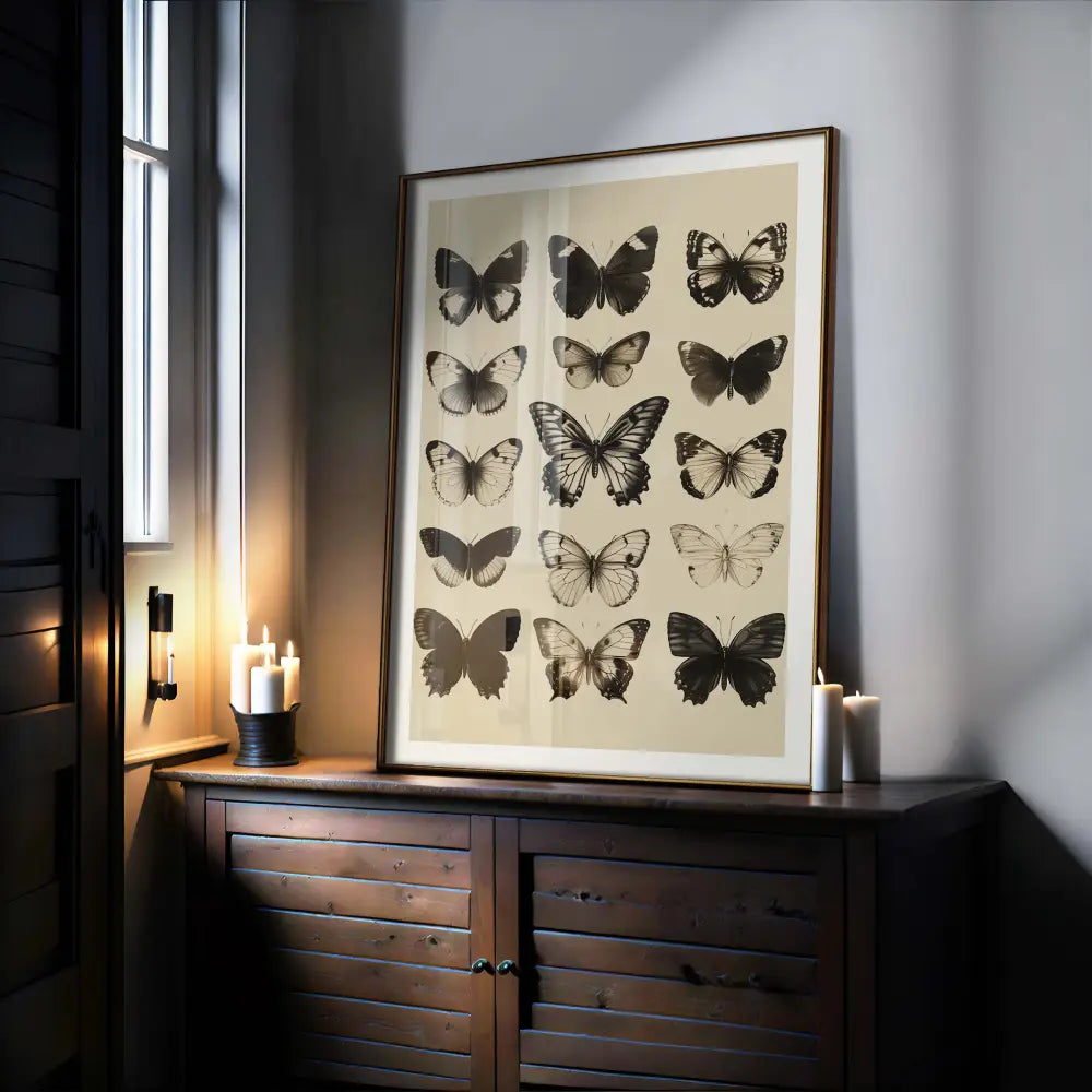 Butterfly Plate Vintage Occult Esoteric Wall Art Print