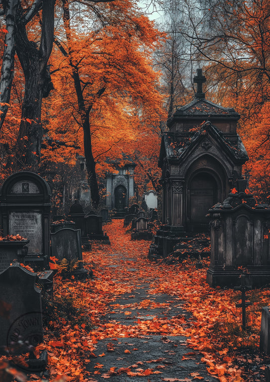 Autumnal Graveyard 2 Wall Art Print